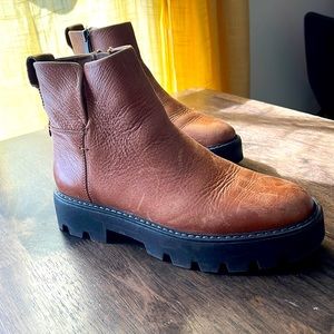 Franco Sarto leather platform boot